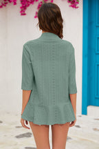 Half Sleeve Open Front Cardigan (2)