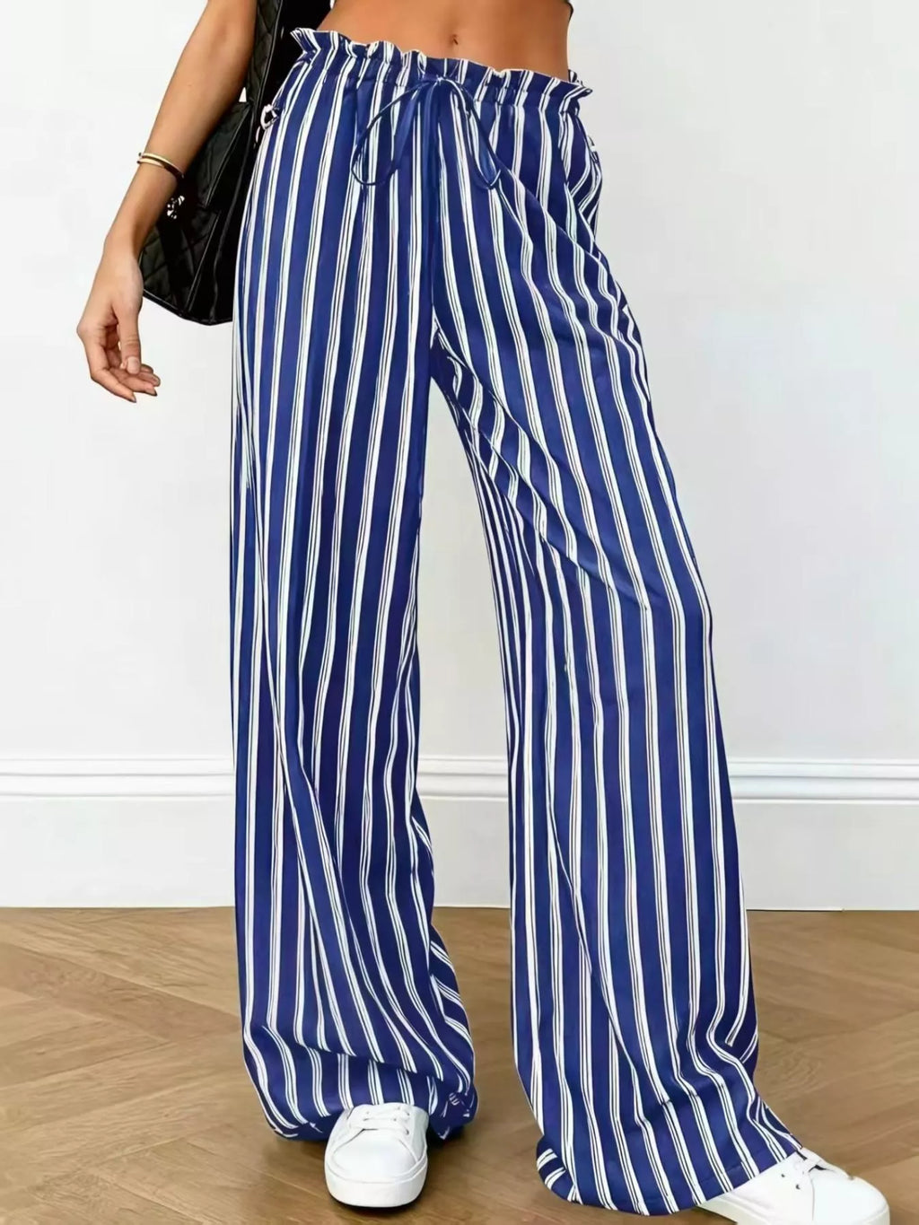 Striped Wide-leg Drawstring Pants (8)