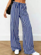 Striped Wide-leg Drawstring Pants (8)