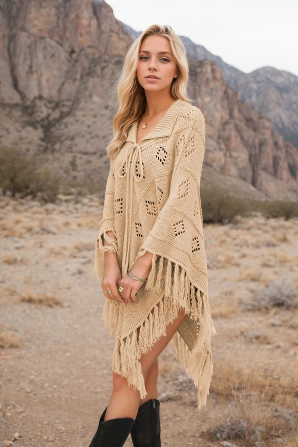 Tassel Hem Knit Cover Up (14)