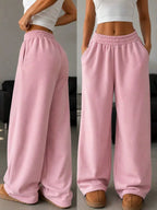 Elastic Waist Wide-leg Sweatpants (13)