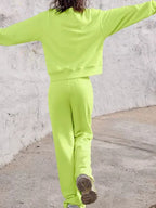 Round Neck Long Sleeve Top Elastic Waist Pants Set (9)