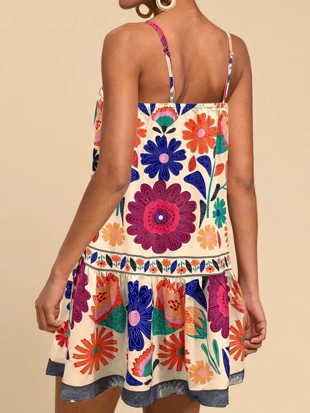 Floral Print Sleeveless Mini Dress (5)