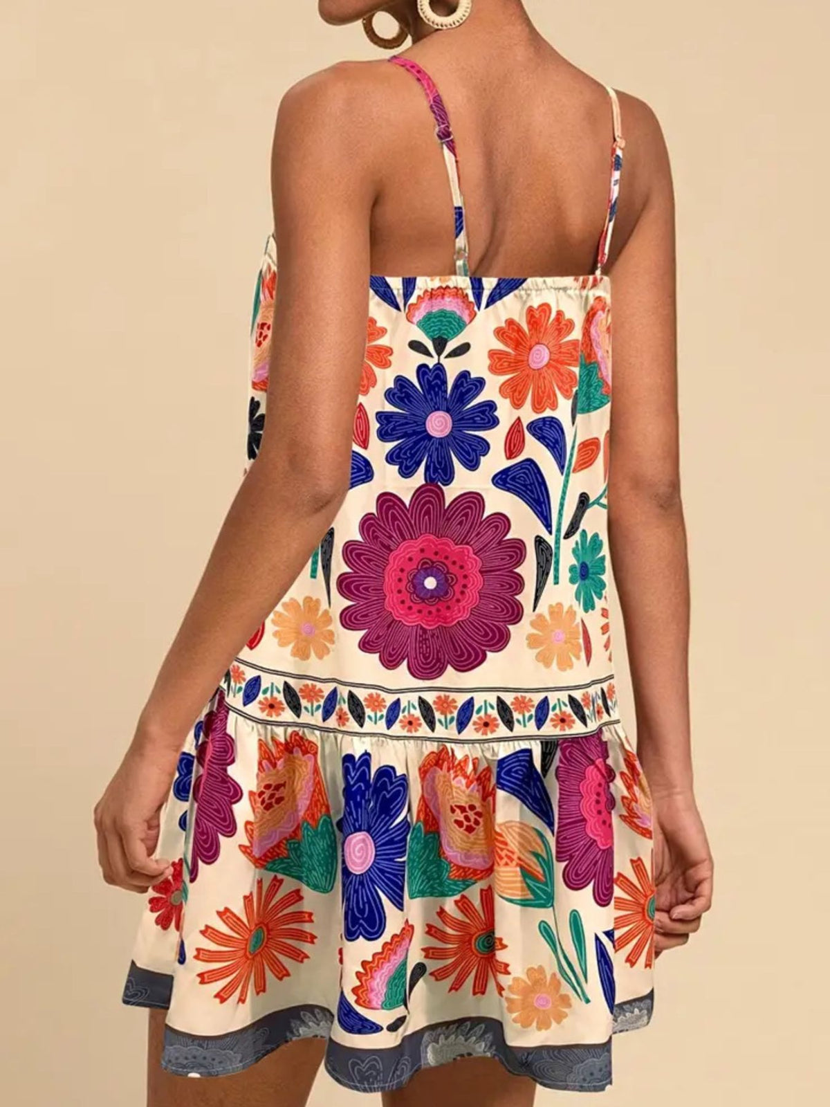 Floral Print Sleeveless Mini Dress (5)