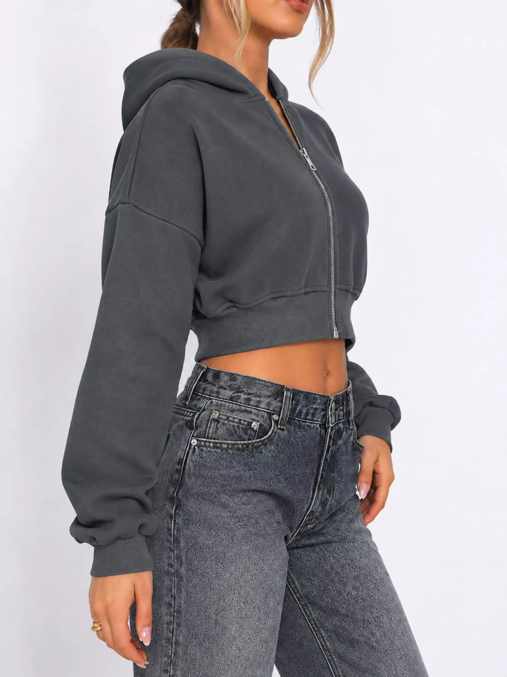 Zip-up Cropped Hoodie (12)