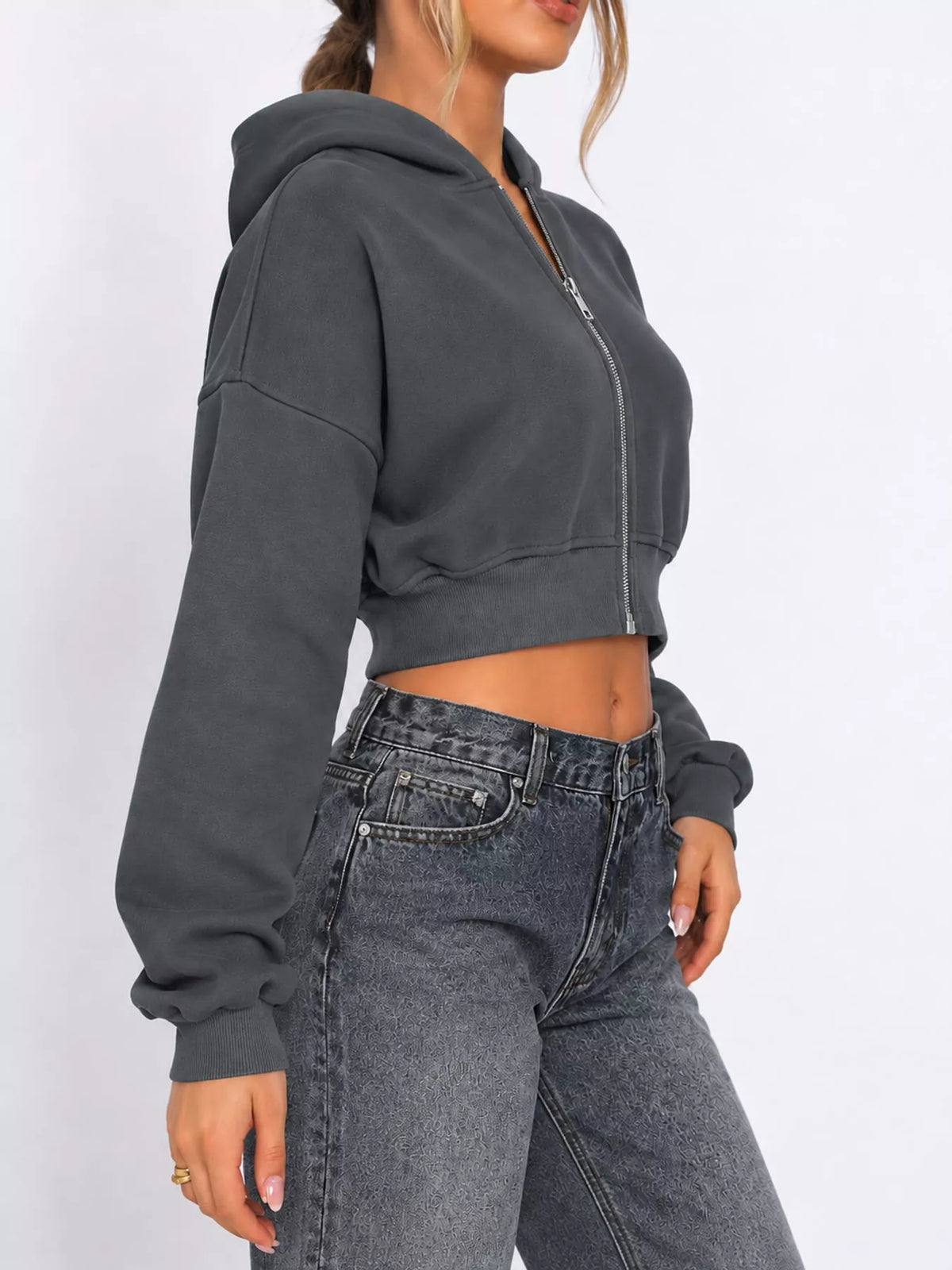 Zip-up Cropped Hoodie (12)