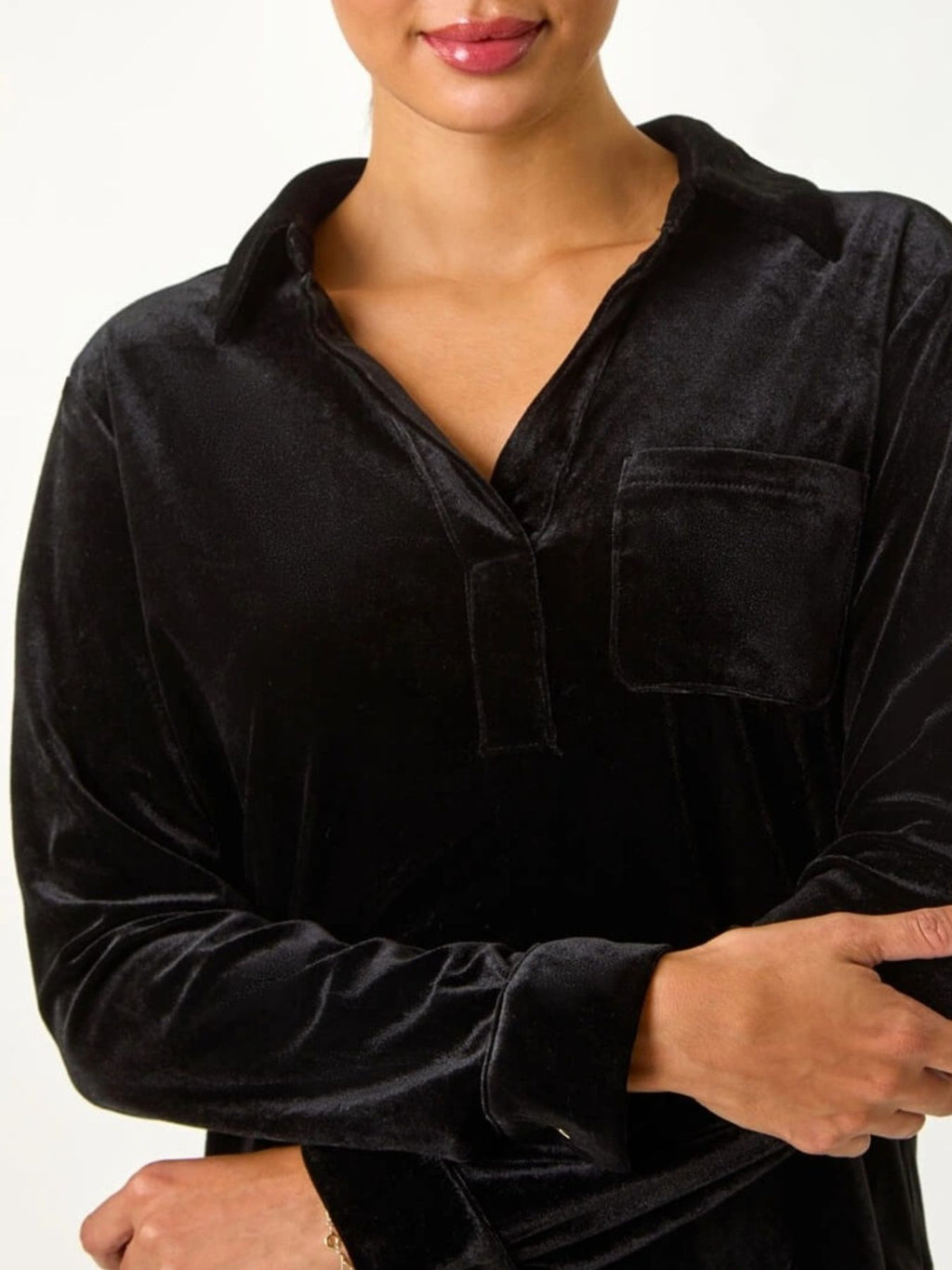 Velvet Long Sleeve Blouse (6)