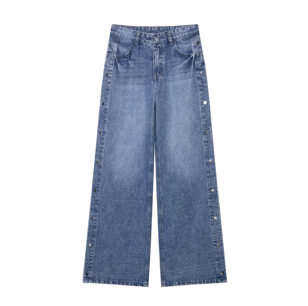 High Waist Baggy Straight Trousers Jeans variant CJNZ254895701AZ|CJNZ254895702BY|CJNZ254895703CX