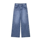 High Waist Baggy Straight Trousers Jeans variant CJNZ254895701AZ|CJNZ254895702BY|CJNZ254895703CX