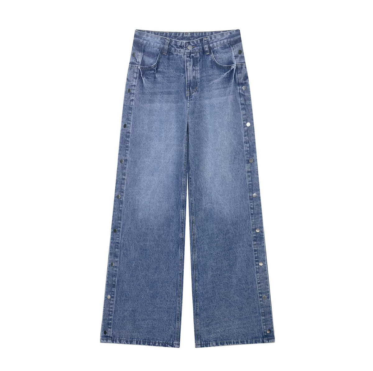High Waist Baggy Straight Trousers Jeans variant CJNZ254895701AZ|CJNZ254895702BY|CJNZ254895703CX