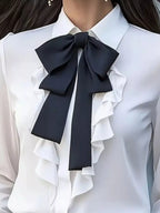 Ruffled Tie Front Long Sleeve Blouse (8)