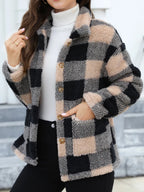 Button Up Drop Shoulder Fuzzy Jacket (13)