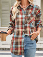 Plaid Button Up Long Sleeve Shirt (6)