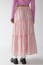 Frill Elastic Waist Skirt (15)