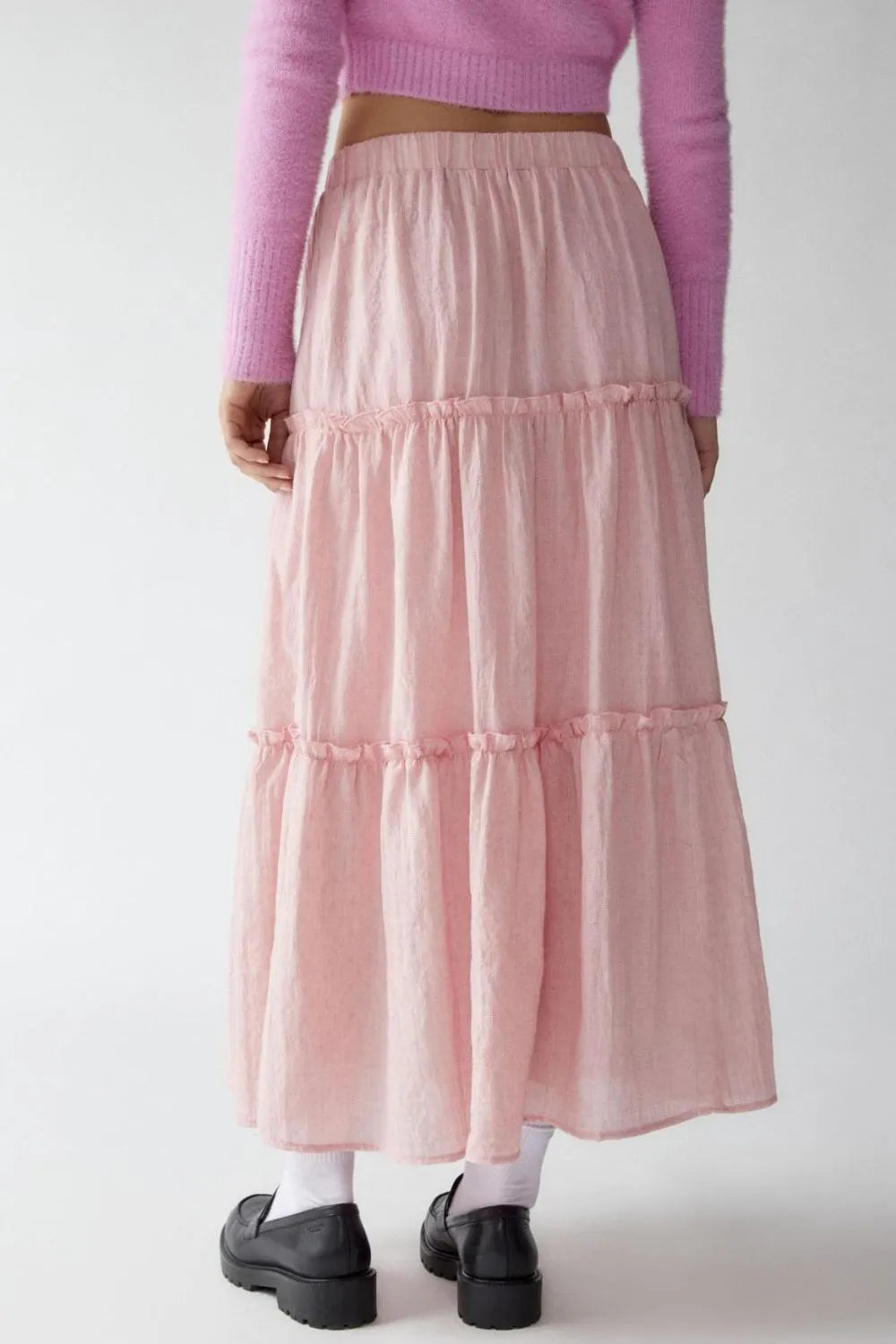Frill Elastic Waist Skirt (15)
