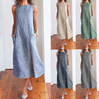 Casual Striped Sleeveless Maxi Dress photo 2