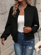 Texture Zip-up Bomber Jacket (12)