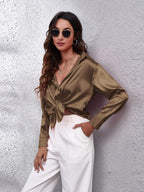 Collared Neck Buttoned Long Sleeve Shirt (11)