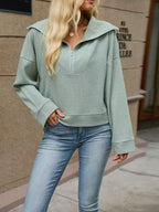 Half-zip Dropped Shoulder Sweatshirt (20)