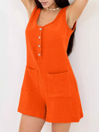 Casual Button-down Sleeveless Romper (23)