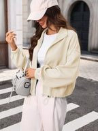 Textured Zip-up Casual Jacket (4)