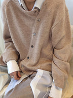 Dropped Shoulder Buttoned Cardigan (3)