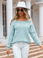 Decor Button Drop Shoulder Knit Top (11)
