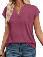 Notched Short Sleeve T-shirt (32)