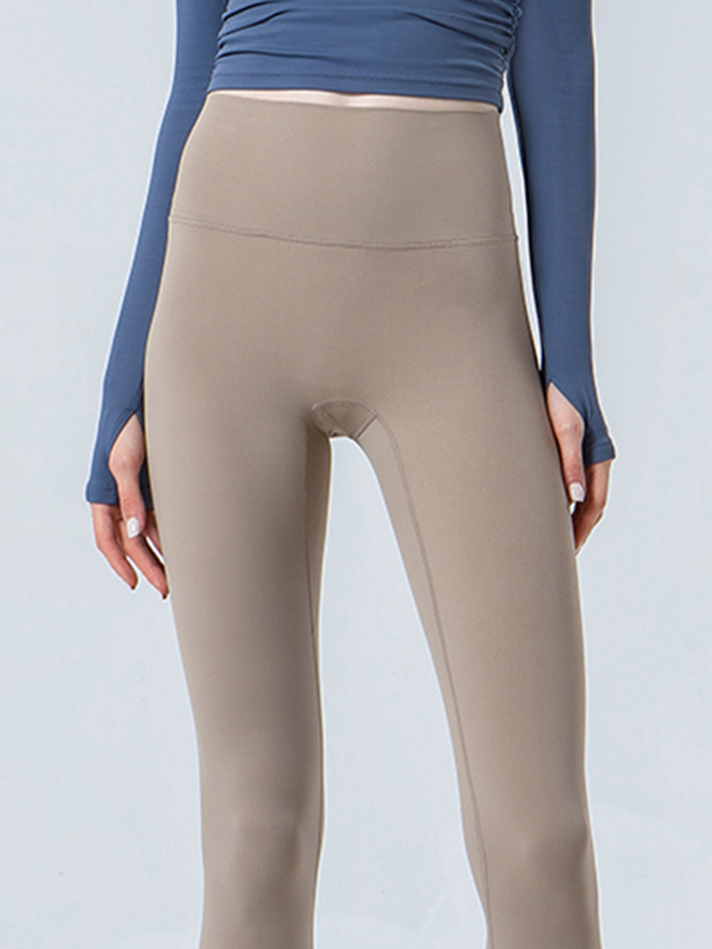 Wide Waistband Cropped Sports Leggings (11)