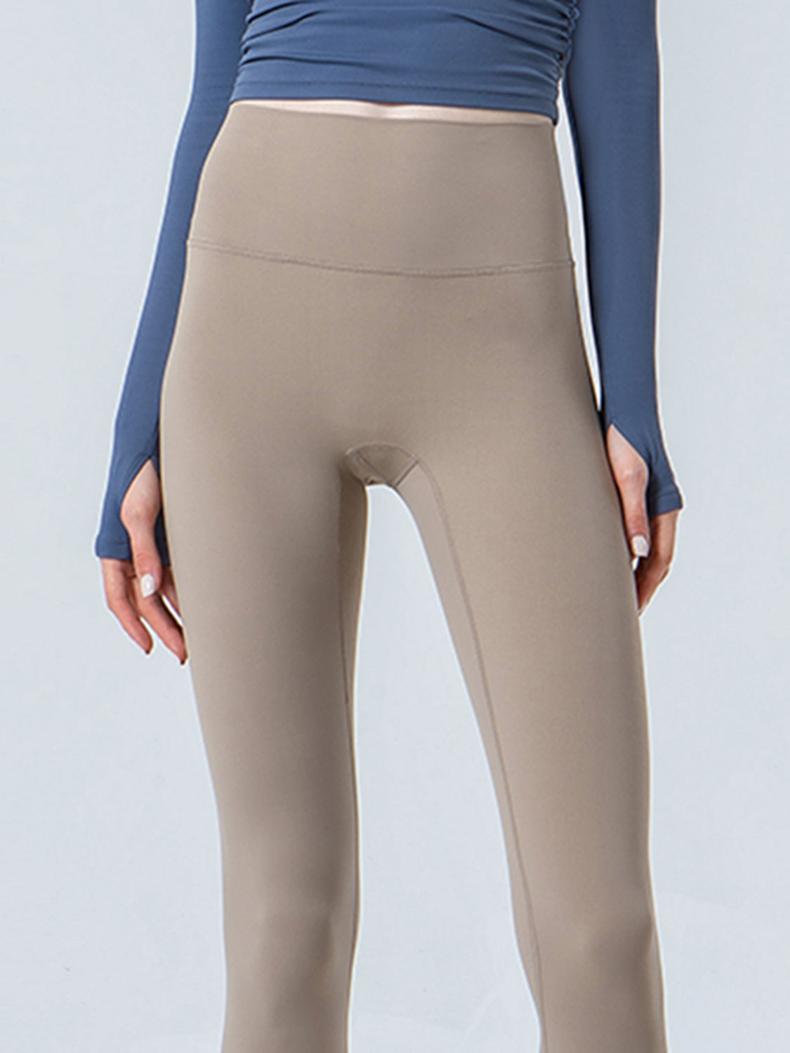 Wide Waistband Cropped Sports Leggings (11)