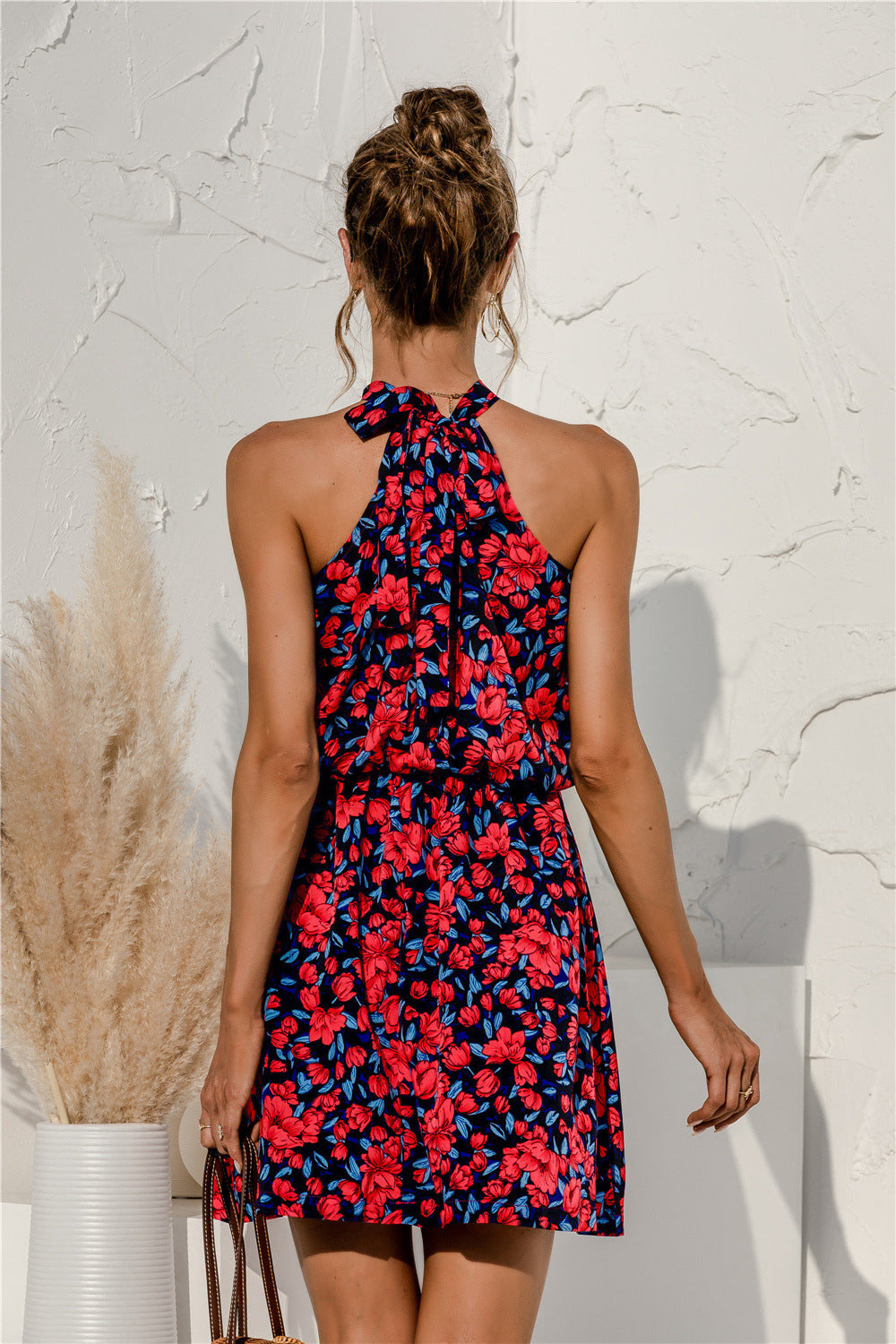 Floral Tied Sleeveless Mini Dress (16)
