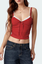 Lace Detail V-neck Cami (2)