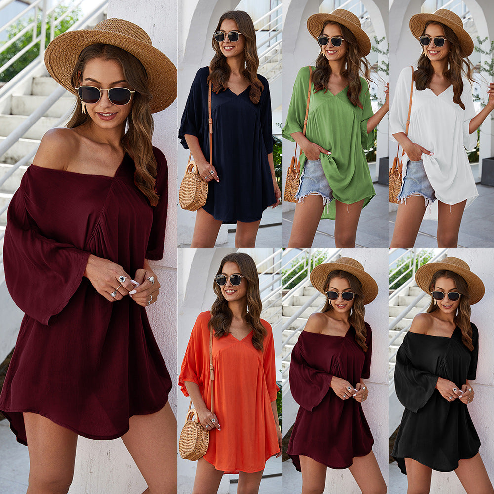 Casual V-neck Dress photo 2