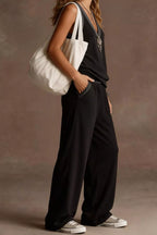 V-neck Tank Wide Leg Pants Set (11)