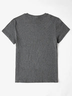 Happy Round Neck Short Sleeve T-shirt (20)