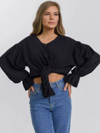 Button Up Flounce Sleeve Shirt (23)