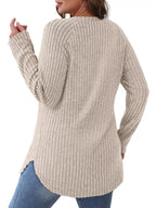 Ribbed Knit Long Sleeve T-shirt (14)