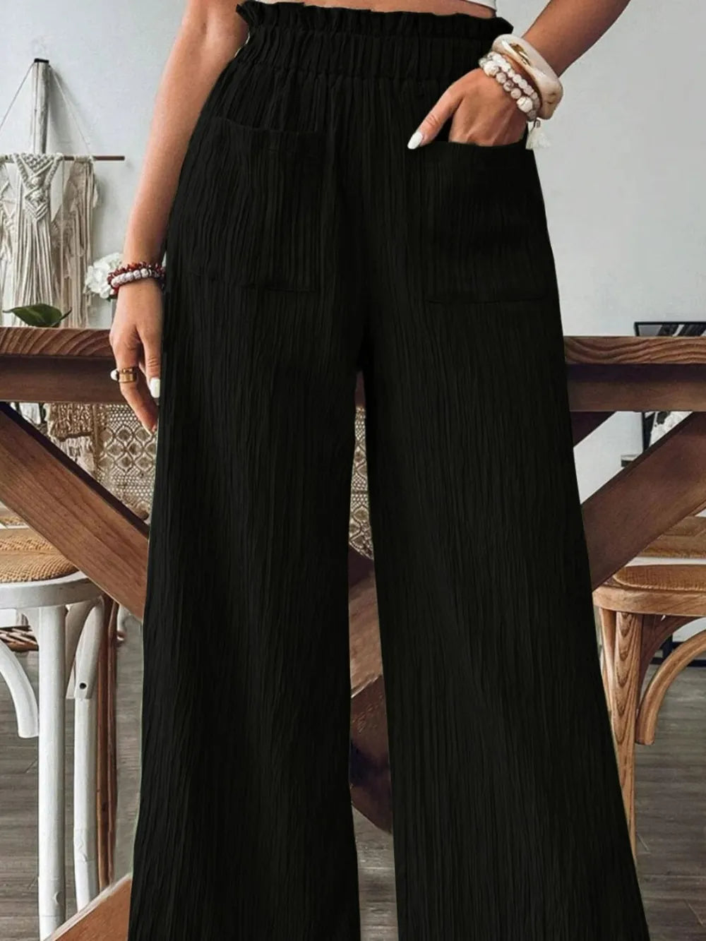 Frill Wide Leg Pants (9)