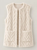 Sherpa Open Front Vest Coat (12)