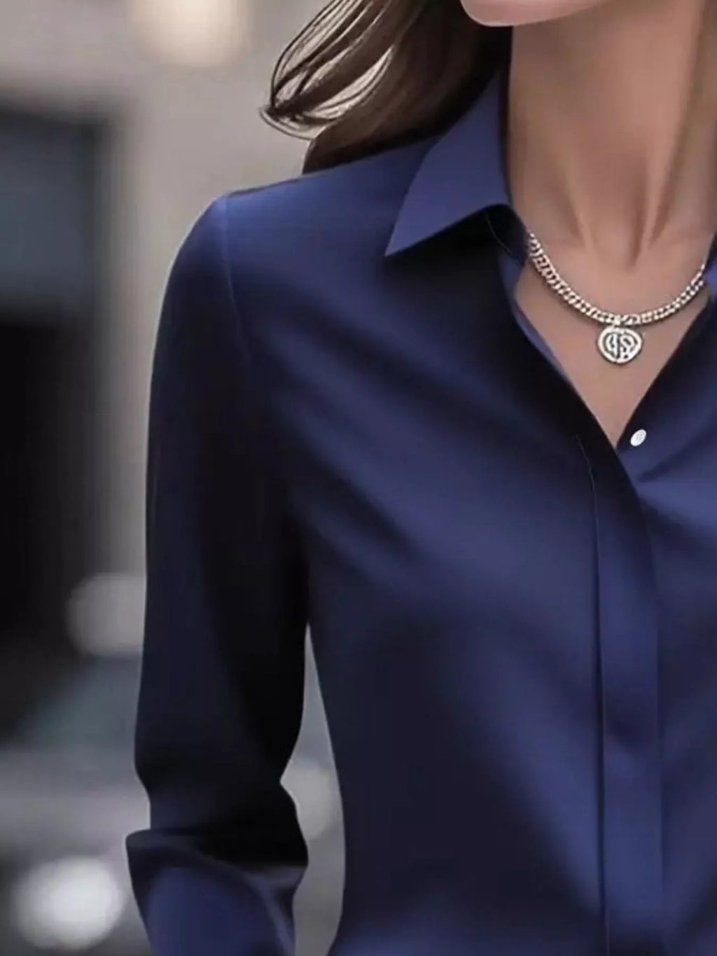 Button Down Collared Neck Long Sleeve Shirt (8)