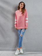 Full Size Striped Round Neck Long Sleeve T-shirt (25)