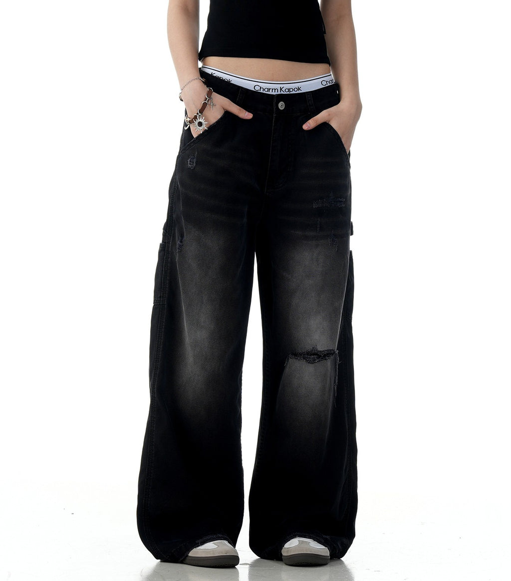 American Retro Tattered Jeans photo 3