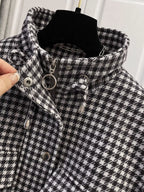Plaid Cropped Zip-up Jacket (20)