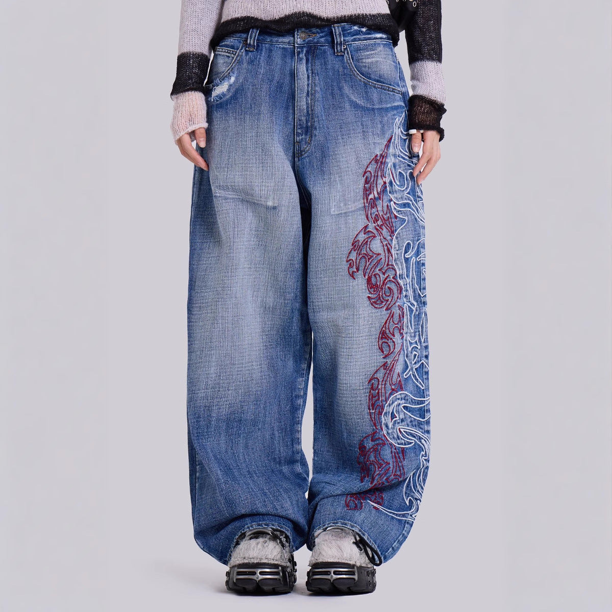 Jeans Wide Leg Pants Loose Trousers photo 1