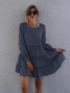 Ruffle Tiered Long Sleeve Mini Dress (11)