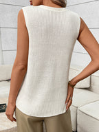 Button-down Knit Sweater Vest (5)