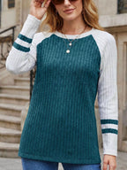 Ribbed Raglan Sleeve T-shirt (15)
