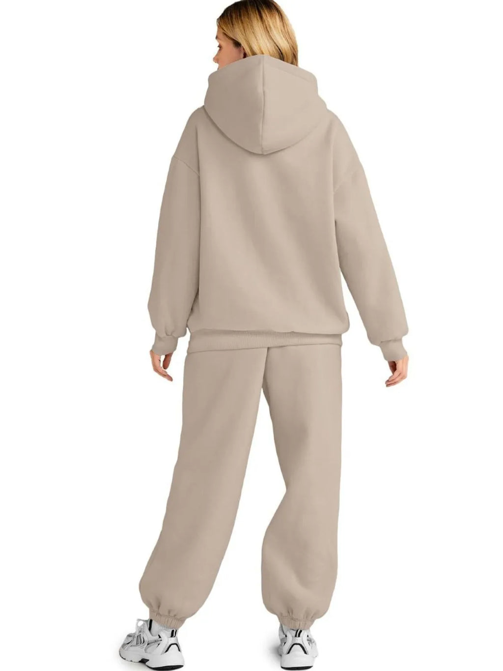 Full Size Kangaroo Pocket Hoodie Joggers Set Plus (6)