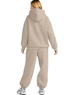 Full Size Kangaroo Pocket Hoodie Joggers Set Plus (6)