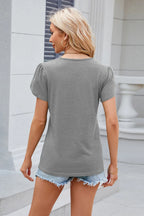 V-neck Short Sleeve T-shirt (20)
